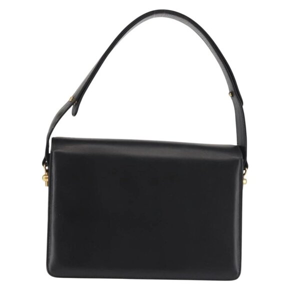 GUCCI Shoulder Bag Leather Black Gold Auth BA5763 - Picture 2 of 16